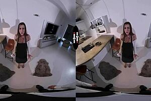 dark room vr experience with josephine the scandal girl in brunette pov scene