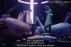 3D animated BDSM with bound consulate in Mass Effect hentai