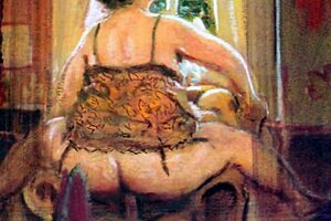 Stara vintage erotična ilustracija razkriva skrito senzualno zgodbo