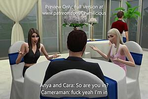 Lucky Cameraman Scores Threesome With Super Models!