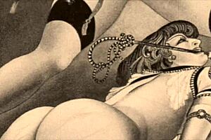Vintage erotic drawings with seductive antique charm, hinting at hidden desires.