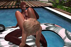 Heather ashford-legend enjoys big black cock in 3d hentai scene