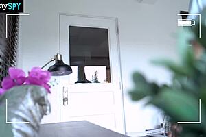 Nanny Cam Catches Petite Brunette Charity Masturbating, Then Gets Fucked Doggy Style