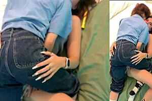 Birthday surprise turns into rough blowjob and creampie party