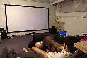 Stepsiblings engage in hot sex while watching Disney movies