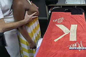 Husband, why'd you send me to this black masseur with oiled huge boobs?