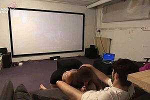 stepsiblings bang hard during disney flick for family fun