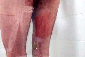 Gay amateurs engage in raw fucking in the shower