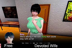 Devoted wife in animated fantasy