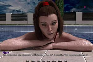 my dorm 4 - pool games with stepsis and her pals get wild