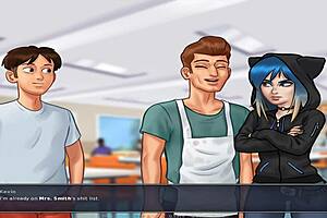 Big ass and big tits in hot anime game