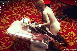 Exploring 2B from Nier Automata in anime style