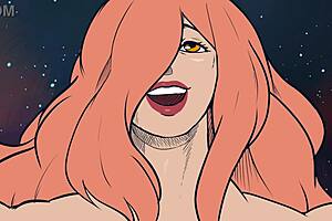 big for him lemonfont animation featuring muscular bodybuilder in anime hentai style