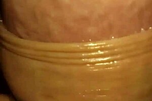 close up view of a guy jerking off in pov, so intimate