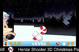 hentai shooter 3d christmas party with big tits and comedy