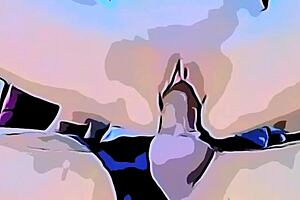 cartoon - meteflix terminou com rola grossa na buceta apertada, hein?