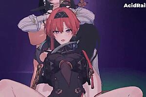 Yinlin and Baizhi get into some steamy action in this hentai scene