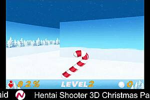 hentai shooter 3d christmas party with big tits and comedy