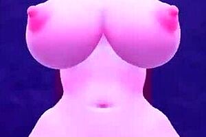 jane strips naked in this 3d cartoon hentai