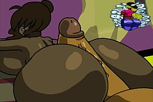 i love this cartoon assjob with big black cock