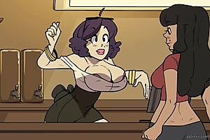 bombshell barista bound in public outdoor bondage anime hentai