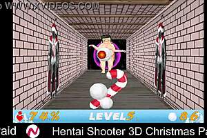 hentai shooter 3d christmas party with big tits and comedy