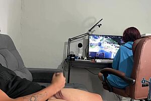 Caught Jerking Off With Big Cock And Cum, Latina's Surprising Reaction With Small Tits