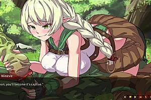 Anime hentai game where elves get impregnated in detailed impregnation scenes part three