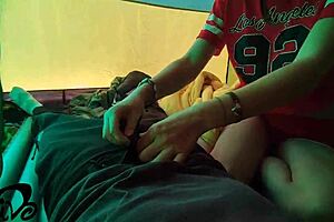 Soft Titted Babe Sucks It Roughly in Tent with Moaning