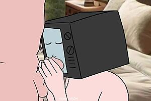 TV Woman Sucks Cameraman Cock and Cameraman Sucks TV Woman Pussy