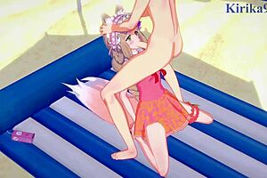 maho and karin and yuuki have intense sex... 😈