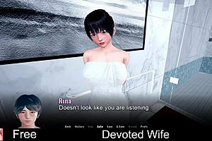 Devoted wife in animated fantasy