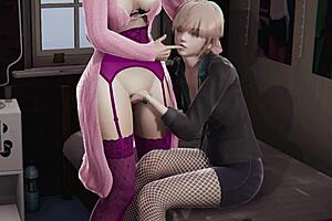 Hey, check out this hot stocking lesbian animation in 3D