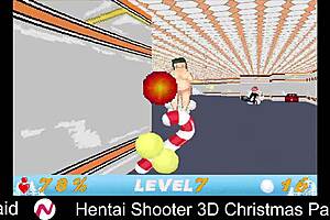 Christmas-themed 3D animated shooter with anime babes and monsters