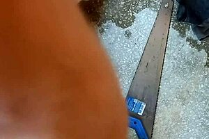 Muscle man helps his buddy with a steamy scene