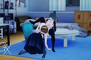 Nobara and Maki Engage in Lesbian Sex in Jujutsu Hentai