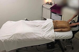 Hey, Sarah had her unforgettable first massage with her sexy natural body