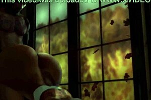 cammy enjoys the cake in fun hentai scene