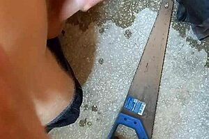 Muscle man helps his buddy with a steamy scene