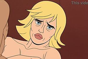 Captain Fall's nude scene in the anime and cartoon adult movie on Netflix