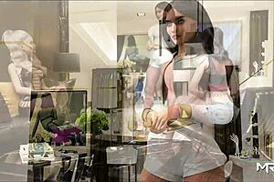 Hidden camera captures behind the scenes of a fashion business in a PC game