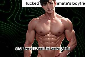 My straight roommate’s boyfriend came over and I did not shy off and gave him a blow job