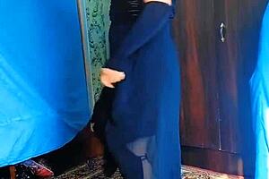 Big Ass Sexy White Boy Crossdresser Sissy Kitty Dancing in Cowgirl Style