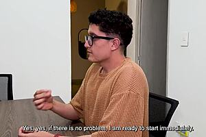 Curvy Latina fucks her candidate in an interview to give him the job - Daniela Andrea.