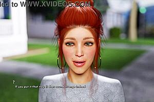 Free Will 10: Busty 3D anime visual novel with commented gameplay