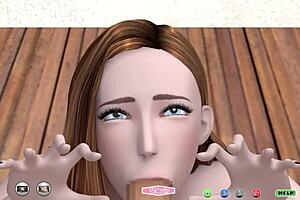 she moans, huge tits beauty gets creampie in colossal sex life