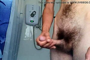 Gay twink caught masturbating with big ass