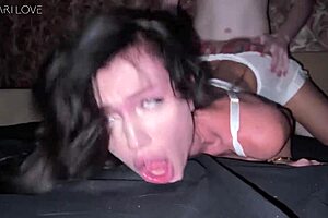 Squirting Brunette Feels Intense Pleasure During Rough Fuck