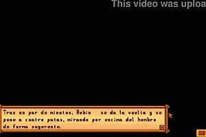 In the cozy farm life of stardew valley, robin gets her pussy fucked hard in part one spanish edition