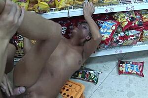 No money? Pay up with sex in the shop fucking.